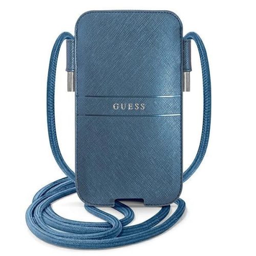 Guess Handbag GUPHMPSASBBL 6.1" blue/blue Saffiano Strap