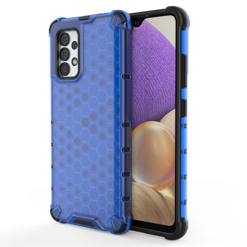 Honeycomb Armored Szilikon Tok Samsung Galaxy A03s (166.5) Kék