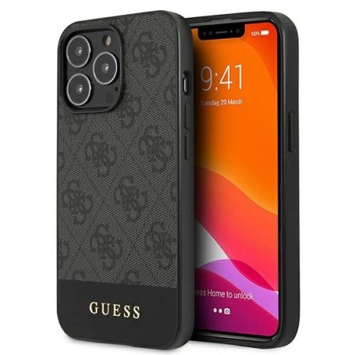 Guess GUHCP13LG4GLGR iPhone 13 Pro / 13 6.1" grey/grey hardcase 4G Stripe Collection