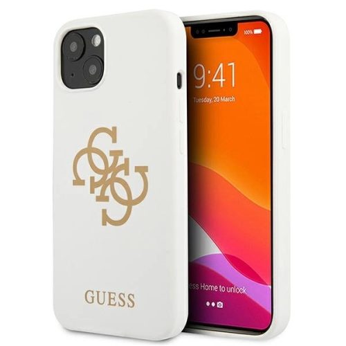 Guess GUHCP13SLS4GGWH iPhone 13 mini 5.4" white/white hard case Silicone 4G Logo