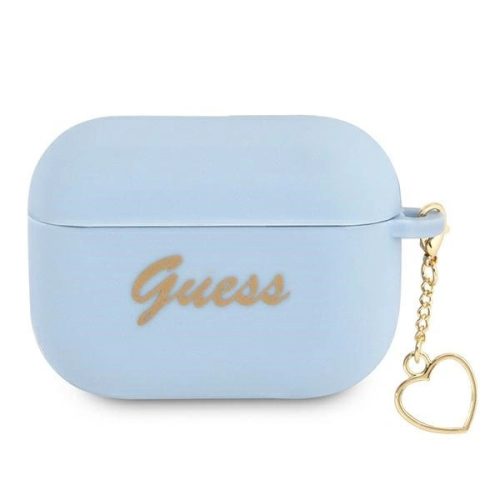 Guess GUAPLSCHSB AirPods Pro cover blue/blue Silicone Charm Heart Collection