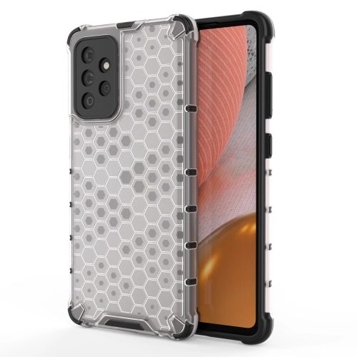 Honeycomb armored case with a gel frame for Samsung Galaxy A53 5G transparent