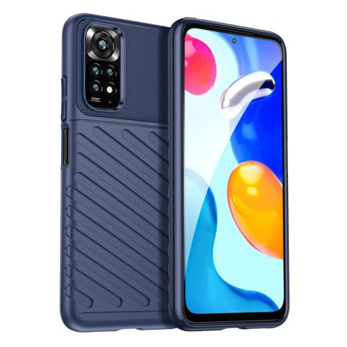 Thunder Szilikon Tok Flexible Armored Cover Sleeve Xiaomi Redmi Note 11 Pro 5G / 11 Pro Sötétkék