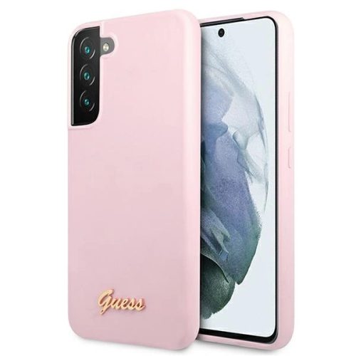 Guess GUHCS22MLSLMGLA S22+ S906 lavender/lavender hardcase Silicone Script Metal Logo