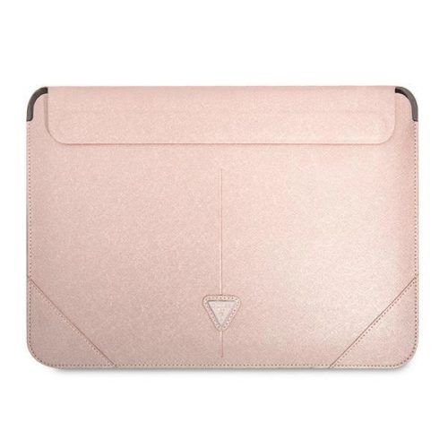 Guess Sleeve GUCS16PSATLP 16" pink/pink Saffiano Triangle Logo