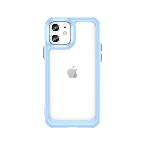 Outer Space Case for iPhone 12 hard cover with gel frame blue