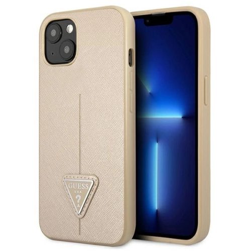 Guess GUHCP13MPSATLE iPhone 13 6.1" beige/beige hardcase SaffianoTriangle Logo