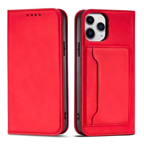 Magnet Card Case for iPhone 12 Pro Max Pouch Card Wallet Card Holder Red