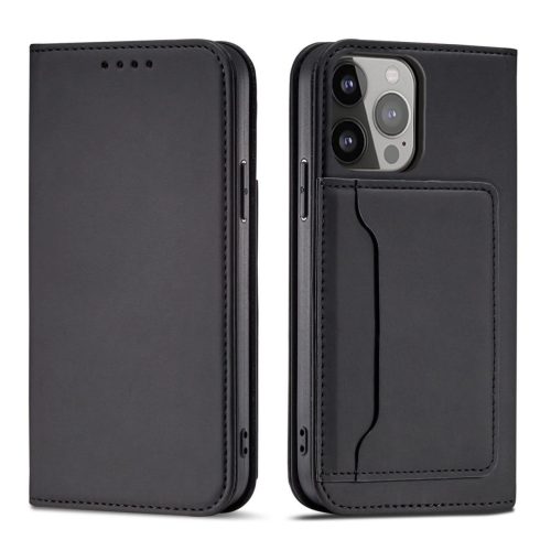 Magnet Card Case for iPhone 13 cover card wallet card stand black