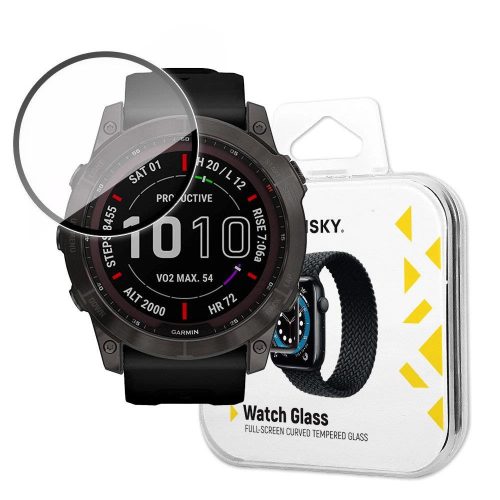 Wozinsky Watch Glass hybrid glass for Garmin Fenix 7X black