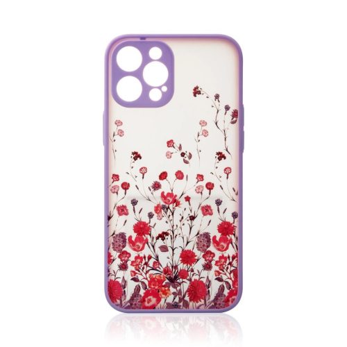 Design Case for iPhone 12 Pro Max floral purple