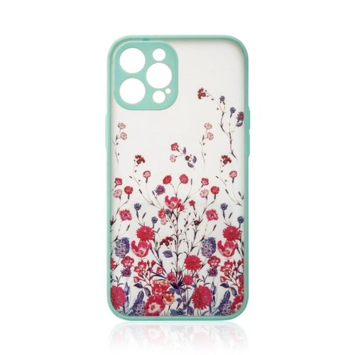 Design Case for iPhone 12 Pro Max flower case light blue