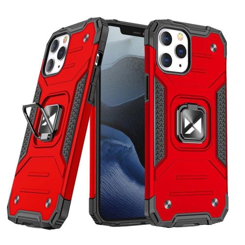 Wozinsky Ring Armor case for iPhone 14 Pro armored cover magnetic holder ring red