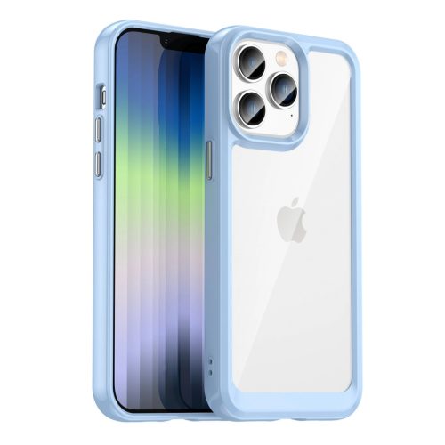 Outer Space Case iPhone 14 Pro Max hard case with a gel frame blue