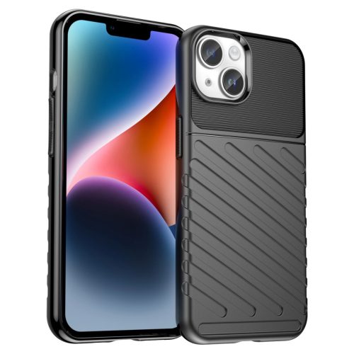 Thunder Szilikon Tok iPhone 14 armored Szilikon Tok Fekete