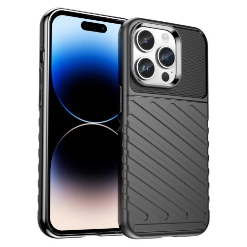 Thunder Szilikon Tok iPhone 14 Pro armored Szilikon Tok Fekete