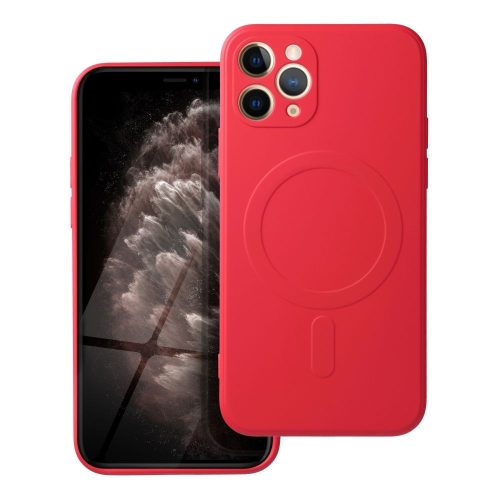 SILICONE MAG COVER case compatible with MagSafe for IPHONE 11 Pro red