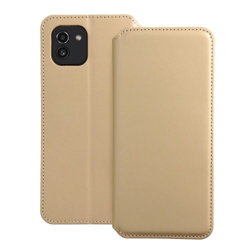 DUAL POCKET Book case for SAMSUNG A03 gold