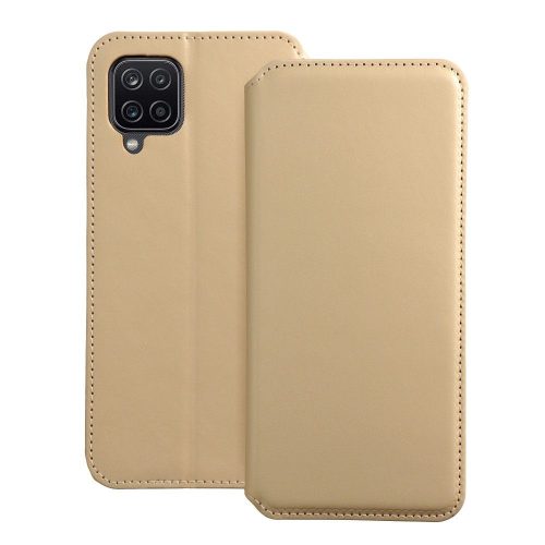 DUAL POCKET Book case for SAMSUNG A12 / M12 gold