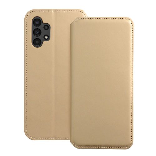 DUAL POCKET Book case for SAMSUNG A13 4G gold