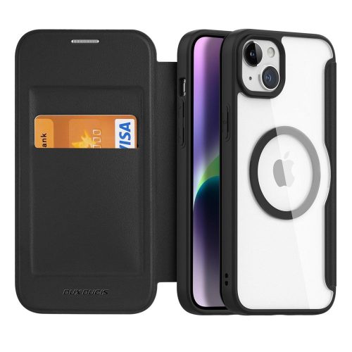 DUX DUCIS wallet case SKIN X PRO compatible with MagSafe for IPHONE 15 black