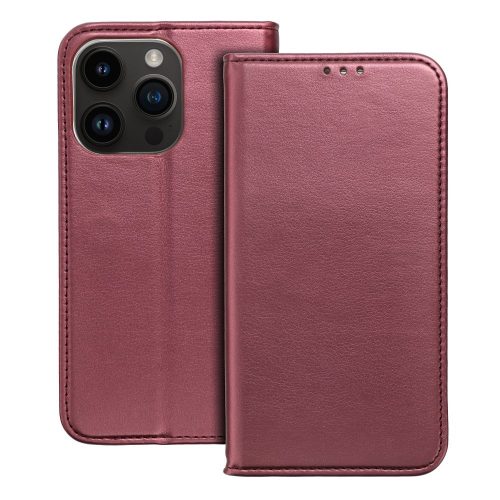 SMART MAGNETO Book case for IPHONE 15 burgundy