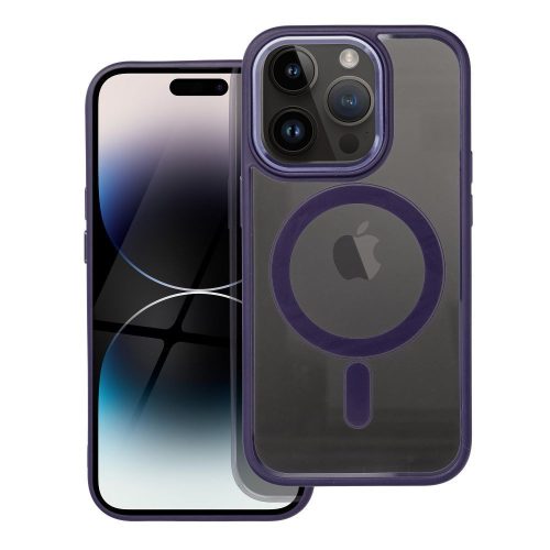 COLOR EDGE MAG COVER case compatible with MagSafe for IPHONE 14 Pro deep purple