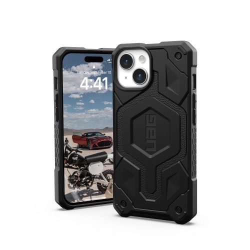 ( UAG ) Urban Armor Gear Monarch Pro for IPHONE 15 compatible with MagSafe kevlar black