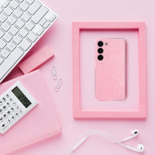 CLEAR CASE 2 mm BLINK for SAMSUNG A55 5G pink