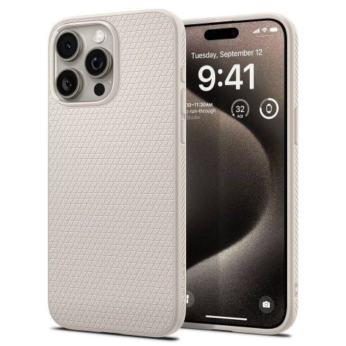 SPIGEN case LIQUID AIR for IPHONE 15 Pro Max natural titanium