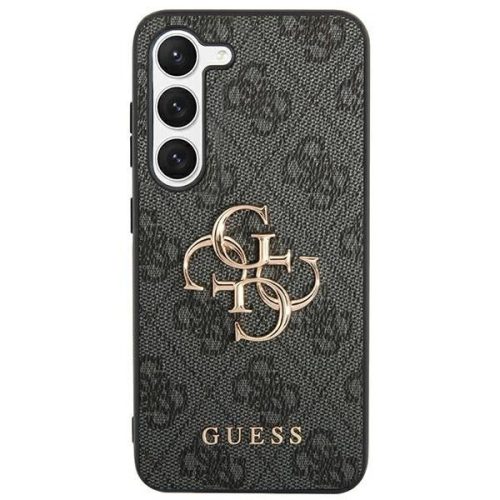 Original faceplate case GUESS GUHCS24S4GMGGR for Samsung S24 (Leather 4G Metal Logo / black)
