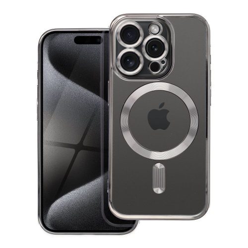 ELECTRO MAG COVER case compatible with MagSafe for IPHONE 16 Pro grey titanium