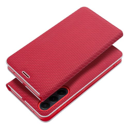 LUNA Book Carbon for SAMSUNG A52 5G / A52 LTE ( 4G ) / A52s 5G red