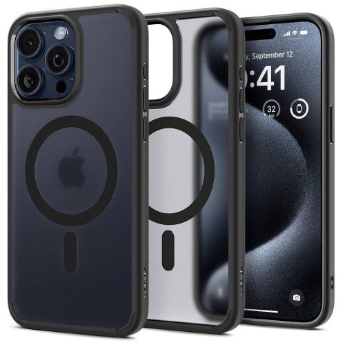 SPIGEN case ULTRA HYBRID MAG compatible with MagSafe for IPHONE 16 Pro frost black