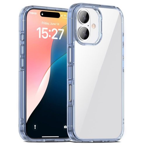 Aurora Series For iPhone 16 Case TPU+PC Crystal Clear Back Cover - Blue