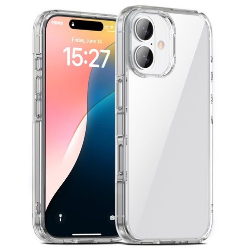 Aurora Series For iPhone 16 Case TPU+PC Crystal Clear Back Cover - Transparent