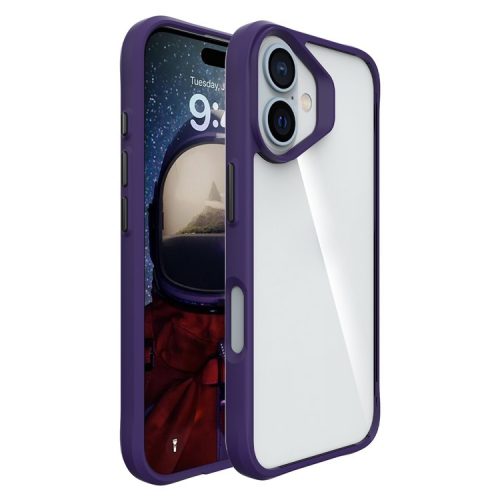 Combat X Mode Series for iPhone 16 Case Hybrid Hard PC Soft TPU Shockproof Phone Cover - Purple