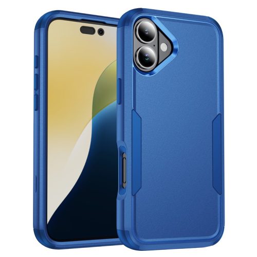 Commuter Series For iPhone 16 Case 3-in-1 Shockproof TPU+PC Phone Cover - Sapphire