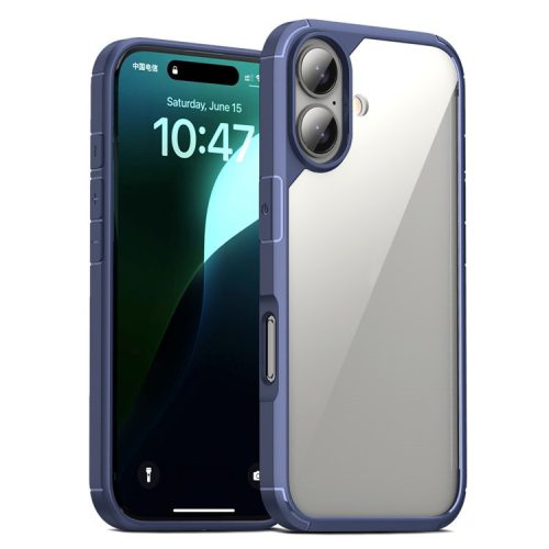 Defense Armor Series for iPhone 16 Case Anti-Scratch TPU+PC Clear Back Shell - Blue