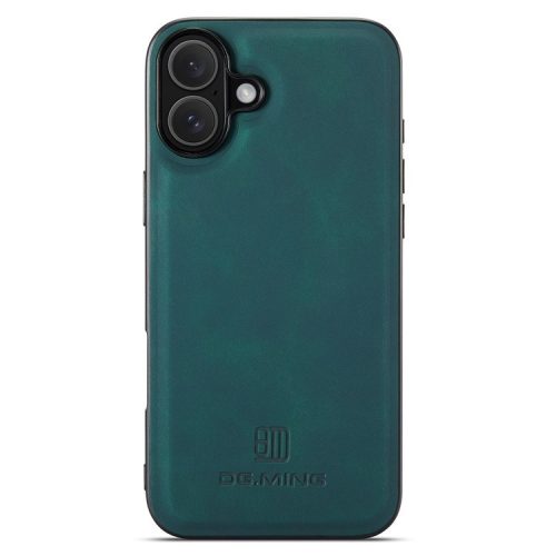 DG.MING For iPhone 16 Case PU Leather+PC+TPU Hybrid Phone Cover - Green