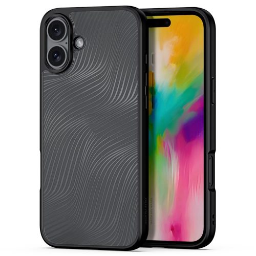 DUX DUCIS Aimo Series For iPhone 16 Case TPU+PC Anti-Drop Matte Phone Cover (REACH Certification) - Black