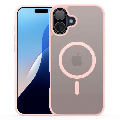 DUX DUCIS Yind Series For iPhone 16 Matte Case Compatible with MagSafe PC+TPU Phone Cover - Light Pink