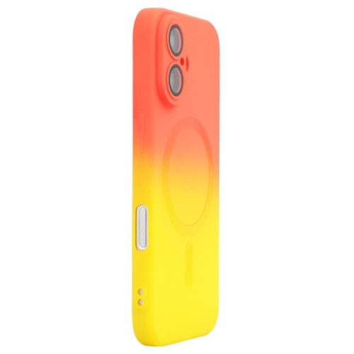 ENAKY HAT PRINCE For iPhone 16 Case Silicone Cover Lens Protection - Orange+Yellow