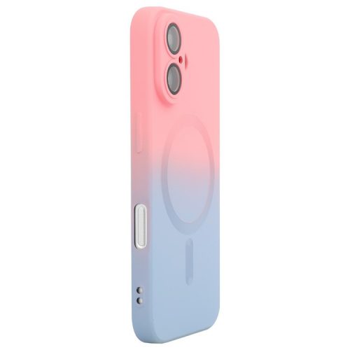 ENAKY HAT PRINCE For iPhone 16 Case Silicone Cover Lens Protection - Pink+Blue