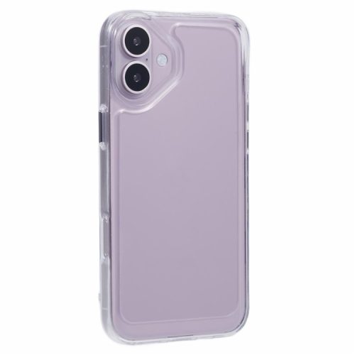 For iPhone 16 Case 2.0mm Thick Shockproof TPU + PC Phone Cover - Transparent White