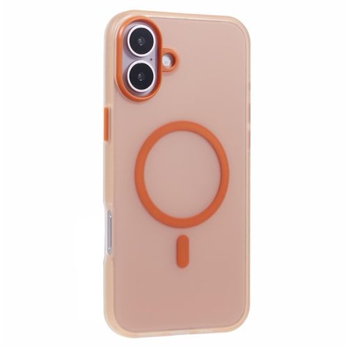 For iPhone 16 Case Compatible Cover with MagSafe Soft TPU Thin Protective Cover with Matte Finish - Orange