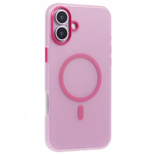 For iPhone 16 Case Compatible Cover with MagSafe Soft TPU Thin Protective Cover with Matte Finish - Pink