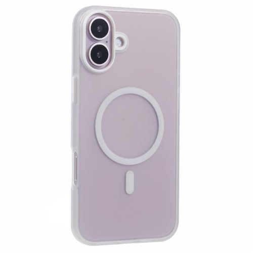 For iPhone 16 Case Compatible Cover with MagSafe Soft TPU Thin Protective Cover with Matte Finish - White