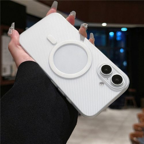 For iPhone 16 Case Compatible with MagSafe Matte PP Ultra-Thin Phone Cover - Transparent White