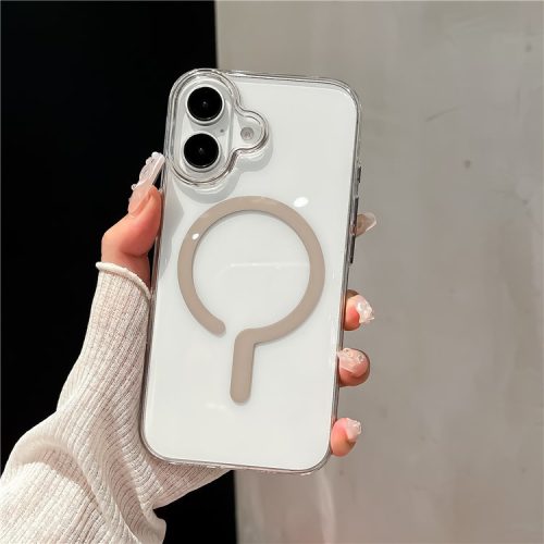 For iPhone 16 Case Compatible with MagSafe Protective TPU+PC Phone Cover - Beige